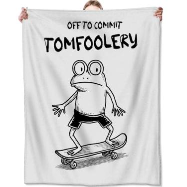 Imagem de Zeleda Manta de sapo engraçada, 127 x 152 cm, estampa animada, macia, aconchegante, manta decorativa para cama, sofá, viagem, piquenique, presentes atenciosos para homens, mulheres e adultos