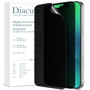 Imagem de DIACUBE Pacote com 2 protetores de tela de privacidade compatíveis com iPhone 17 Pro [atualizado 27°] Película PET anti-espião, alta sensibilidade ao toque, resistente a arranhões, poeira e sem bolhas