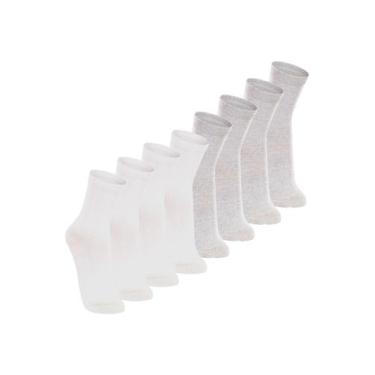 Imagem de Kit com 8 Pares de Meias Cano Longo Lupo 4575-088 Colorido, Branco