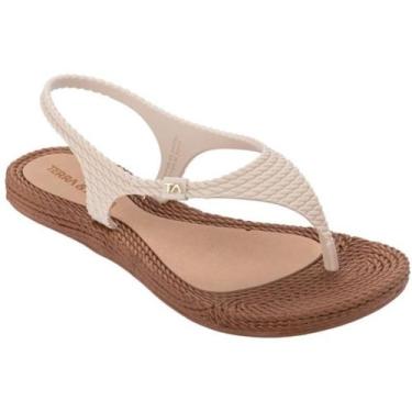 Imagem de Sandália feminina Terra & Água Original 260600, Creme, Caramelo, 36