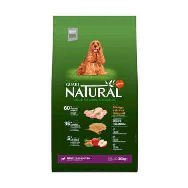 Imagem de Ração Guabi Natural Cães Adultos Sabor Frango e Arroz 20kg