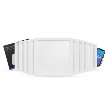 Imagem de Kit 10 Painel led Plafon Smart Sobrepor 24w 2700k 6500k 30cm Bivolt Qu