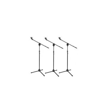 Imagem de Kit 3 Und Pedestal Konect Pt-90 Tripe C/Base Para Microfone