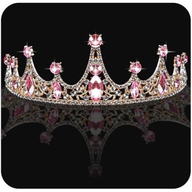 Imagem de Aprince Tiaras de cristal para mulheres, rainha, coroa, princesa, para meninas, faixa de cabeça para festa de aniversário, fantasia de formatura, cosplay, acessórios de cabelo para noivas, casamento