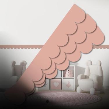 Imagem de Kit 2 Faixa Adesiva De Parede Barrado Ondinha Boho Autocolante - PAPEL