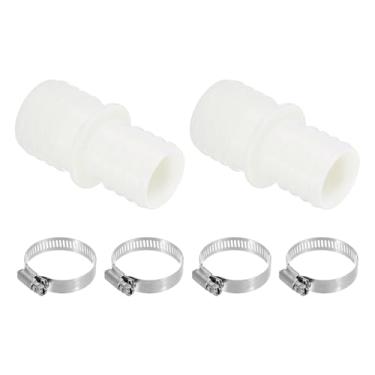 Imagem de PATIKIL Conectores de mangueira de drenagem para máquina de lavar, 2 peças de adaptador de mangueira de drenagem de máquina de lavar louça, conector de tubo dividido de extremidade dupla com 4