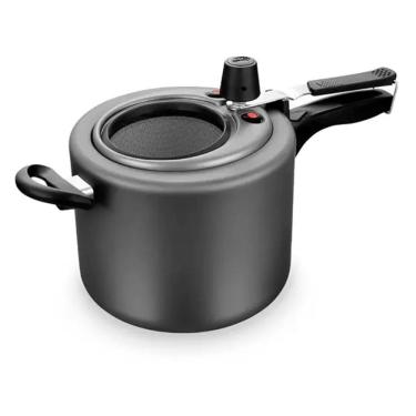 Imagem de Panela de Pressão Com Revestimento Anteaderente Com Visor de Vidro 4,5  Litros Grafite - MTA