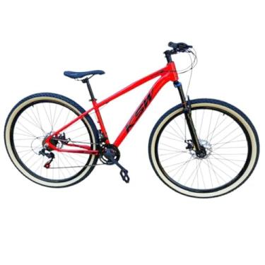 Imagem de Bicicleta Aro 29 Ksw Adulto 24 velocidades Suspensão Dianteira 80mm Pneu Faixa Amarelo (VERMELHO/PRETO, 17)