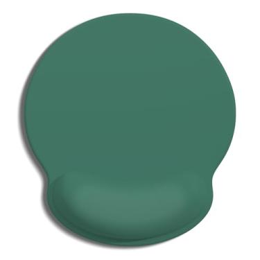 Imagem de Auhoahsil Mouse Pad, mouse pad ergonômico com descanso de pulso, gel para alívio da dor, suporte de pulso para laptop, mousepad com base de poliuretano antiderrapante, mouse pads para mesa, verde