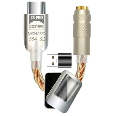 Imagem de Adaptador de som USB C para 3,5 mm com CX31993 MAX97220 Chip Tipo C Adaptador DAC para i Phone 15 Pro Max Plus, Galaxy S23 Ultra, S21, S24, S25 iPad Android