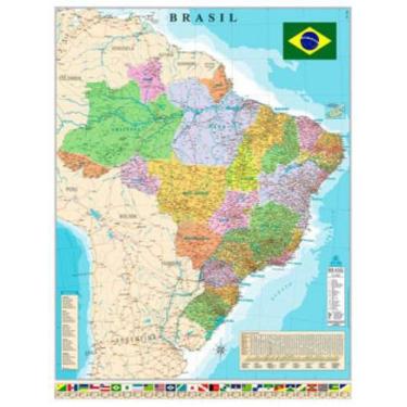 Imagem de Mapa brasil pol. rod. dobrado