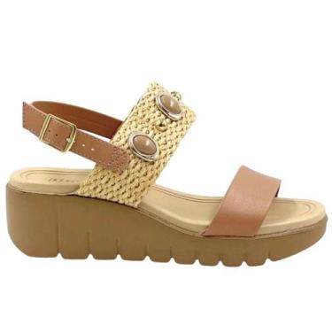 Imagem de Sandália Moleca Anabela - Feminina - Natural, 35