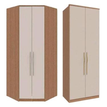 Imagem de Guarda Roupas de Casal Modulado Rimo Carvalho Off White