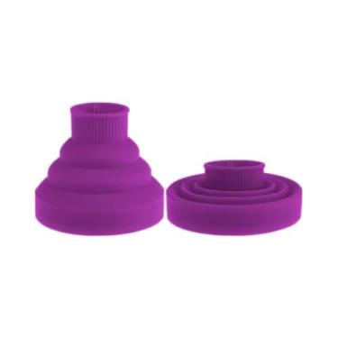 Imagem de Difusor de Cachos, Difusor de Ar para Secador em Silicone Adaptador Definidor de Cachos Retrátil Universal, Perfeito para Levar Na Bolsa Ou em Viagens(Roxo)