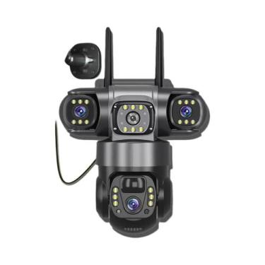 Imagem de Câmera IP Solar HD De 15 MP V380 pro Com 3 Lentes, À Prova d'Água, Vis