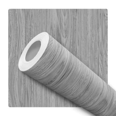 Imagem de Papel de Parede Madeira Cinza Painel Adesivo Moderno Quarto Sala de Es