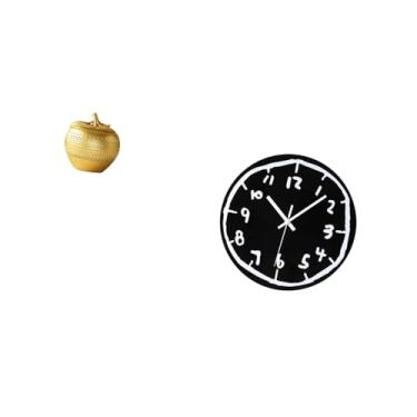 Imagem de Fenteer Escultura de Frutas em Resina E Relógio Minimalista em Acrílico para Decoração de Mesa Moderna, Estante, Sala de Jantar, Quarto, Escritório E Cozinha