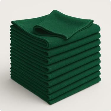 Imagem de Kit 10 Panos de Prato Copa Verde Grande Grosso 100% Algodão Santa Margarida