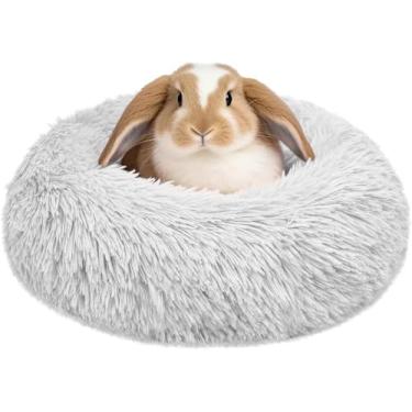 Imagem de LAIRIES Cama de porquinhos-da-índia para animais pequenos em forma de donut, cama macia e quente com elastano e calça de lã para transporte aconchegante, acessórios de gaiola