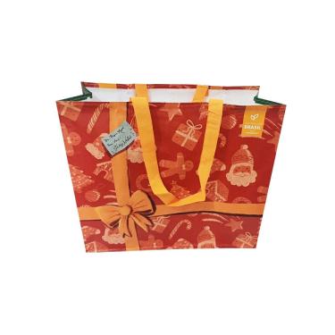 Imagem de 40 Sacolas Grandes Ráfia 39X44X22Cm Natal Presente B4U