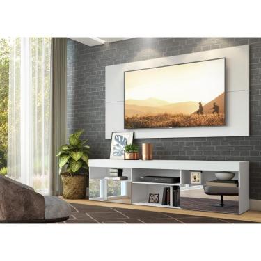 Imagem de Rack Com Espelho E Painel Para Tv Até 65´´ Flórida Fg3137 Branco