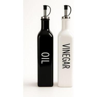 Imagem de Kit 2 Pçs Galheteiro Azeiteiro E Vinagreiro Manhattan Luxo - Haukraft