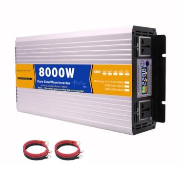 Imagem de Inversor de potência de onda senoidal pura de 8000 W, 12 V/24 V/48 V/60 V/72 V CC para 110 V/220 V CA, inversor solar com display LED para RV, caminhão, barco,48V to 110V