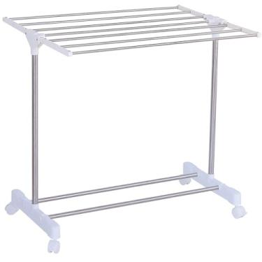 Imagem de Genérico Varal Dobrável de Aço Inoxidável, 65 cm, Montagem Sobre Bancada, Manual, Organizador de Louça, Capacidade 15 kg, Preto