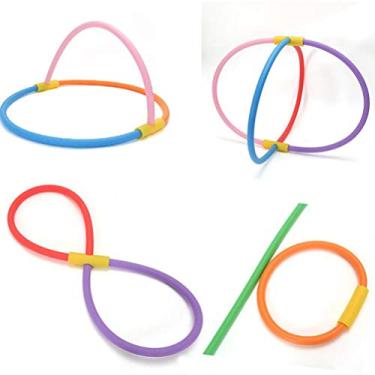 Imagem de SUNGOOYUE Macarrão de Espuma para Piscina, 59 Polegadas, 2 Pacotes Com Conectores, Flutuadores de Natação Ocos para Crianças e Adultos, Cores Aleatórias, Material Artesanal Multiuso (aleatório)