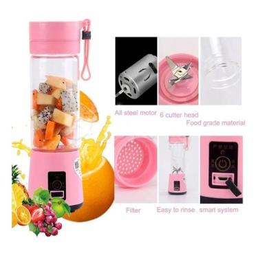 Imagem de Garrafa Mixer Usb Copo Liquidificador Suco Vitamina Shake - Juice