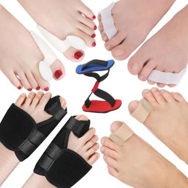 Imagem de Kit 9 pçs protetor corretor joanete pés alívio dor cód-240 - SWG, BEGE