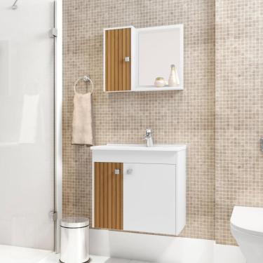 Imagem de Conjunto Para Banheiro Monaco Branco Ripado