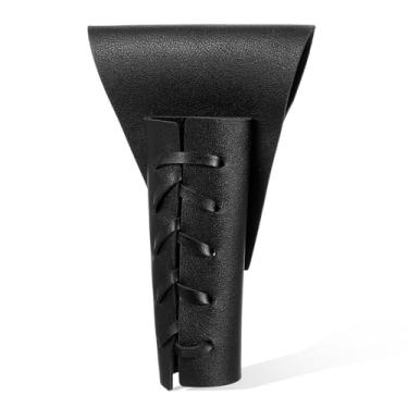 Imagem de Guduling Suporte de espada de cinto, bainha de espada, espadas de estilo medieval ajustável, sapo para cavaleiro, guerreiro, pirata, cosplay, acessórios medievais renascentistas (preto)