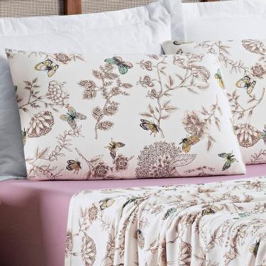 Imagem de Jogo De Cama Malha Casal Quality 04 Peças - Butterfly