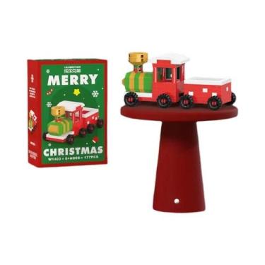 Imagem de Blocos de Construção de Natal para Crianças - Papai Noel e Rena - Deco