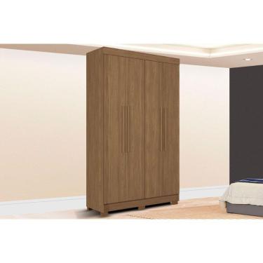 Imagem de Guarda Roupa Solteiro 4 Portas E 2 Gavetas C/ Pés Sarandi Jatobá - Santos Andirá