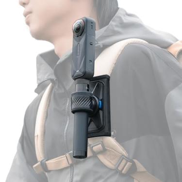 Imagem de Rugvis Suporte magnético para coldre de selfie, clipe de alça de mochila, suporte de liberação rápida para Insta 360 X5/4, DJI Action 6/5 Pro/4, GoPro 13/12/11 e mais