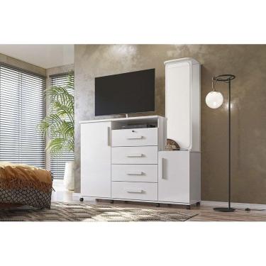 Imagem de Cômoda Copacabana Branco Brilho - Lukaliam