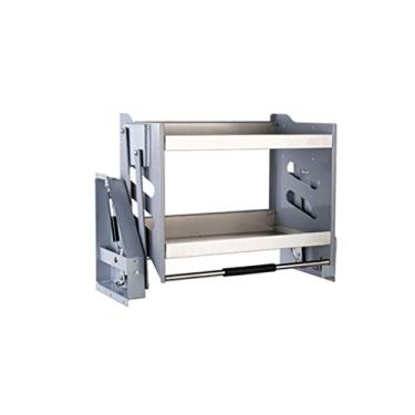 Imagem de Cesta de elevação de prateleira de cozinha, suporte de peso de 30 kg e armazenamento eficiente, rack de armazenamento de armário de parede de aço inoxidável para garrafas de tempero