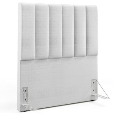 Imagem de Cabeceira Cama Box Painel Solteiro 100 Cm Dália W01 Facto Cinza Metalizado - Lyam Decor