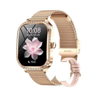 Imagem de Relógio Inteligente De Luxo Feminino Com Tela HD De 1,75, Monitor De F