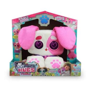 Imagem de Pelúcia Infantil Interativa Pixel Hugs Pinxel Rosa Multikids - BR2456