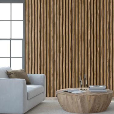 Imagem de Papel De Parede Adesivo Ripa Madeira Carvalho Escuro Lavavel - LRP