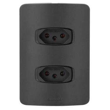 Imagem de Conjunto 2 Tomadas 20A - Alumbra Gracia Black Maxx - Gbmx006