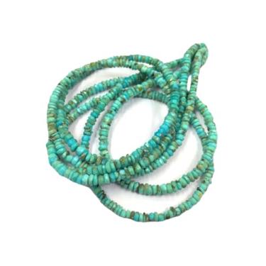 Imagem de Lady Works Fio de pedra natural turquesa Arizona de 33 cm, contas facetadas rondelle de 3,5 a 4 mm para fazer joias DIY | Beads_01388