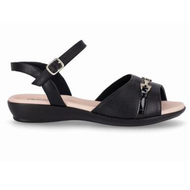 Imagem de Sandália Piccadilly Joanete Ortopédica 500406 Slide Preto, 37, Preto