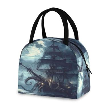 Imagem de Blueangle Lancheira isolada à prova de vazamento – Lancheira reutilizável com design de navio pirata, recipiente de alimentos compacto para escritório, viagens e atividades ao ar livre (54)