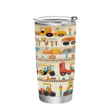 Imagem de Wassud Copo de 340 g com tampa e canudo de parede dupla de aço inoxidável com isolamento térmico para bebidas quentes e frias