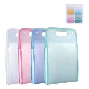 Imagem de Pasta Sanfonada Com 12 Divisórias Tamanho A4 Pasta Prancheta (Rosa)