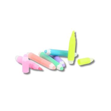 Imagem de Kit com 6 Marcadores em Formato de Lápis – Tons Suaves, Traço Macio e Estilo para Planner, Estudo e Organização